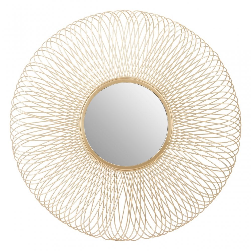 Templar Twisted Wire Wall Mirror, Gold