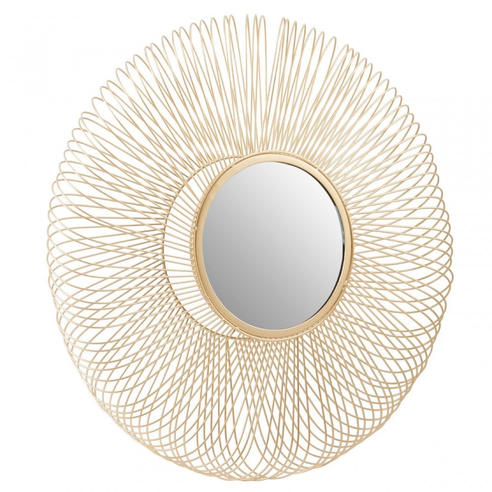 Templar Twisted Wire Wall Mirror, Gold
