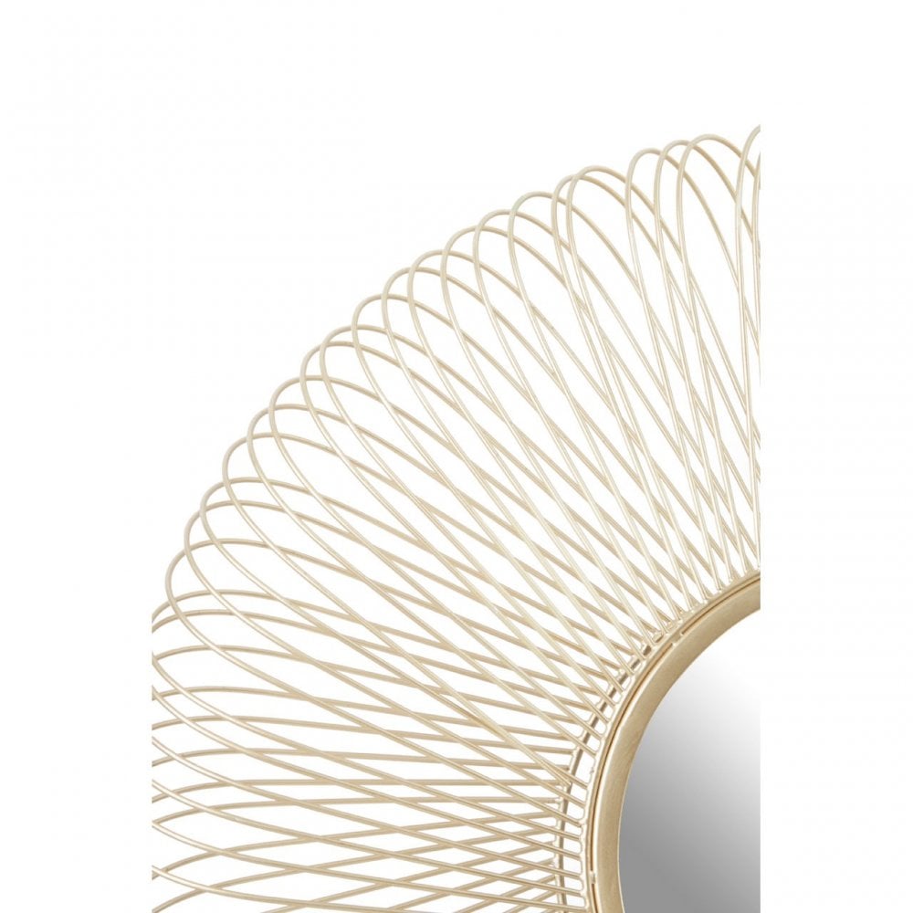 Templar Twisted Wire Wall Mirror, Gold