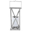 Cruzar Large Silver Criss Cross Lantern, Silver