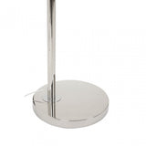 Hubert Nickel Finish Arc Floor Lamp, Silver
