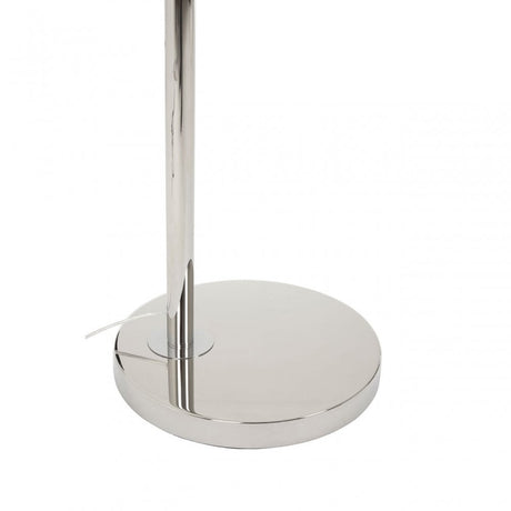 Hubert Nickel Finish Arc Floor Lamp, Silver