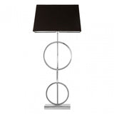 Skye Table Lamp With Dual Ring Base, Silver