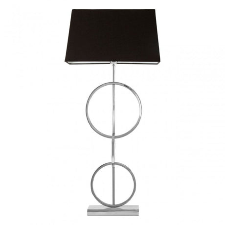 Skye Table Lamp With Dual Ring Base, Silver