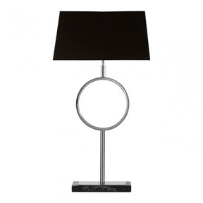 Skye Table Lamp With Stone Base, Silver