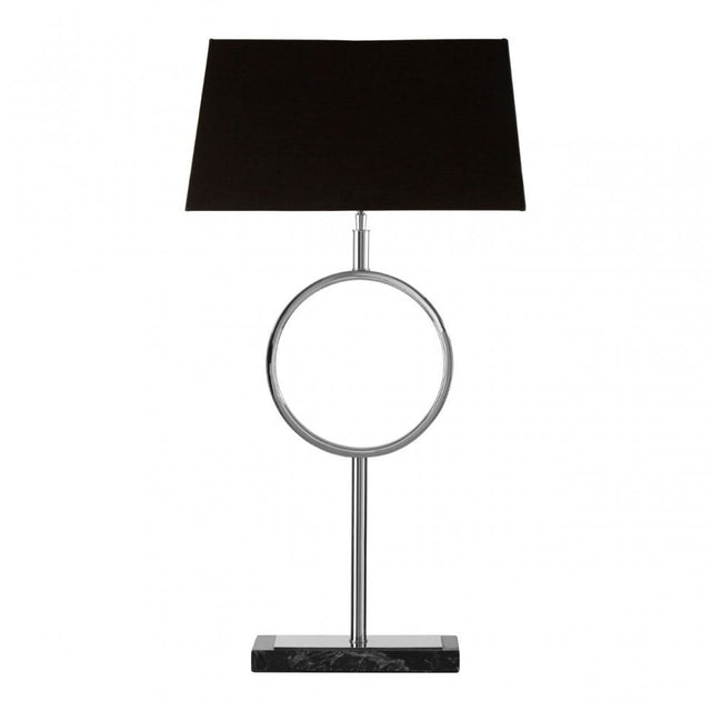 Skye Table Lamp With Stone Base, Silver