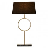 Skye Table Lamp With Stone Base, Silver