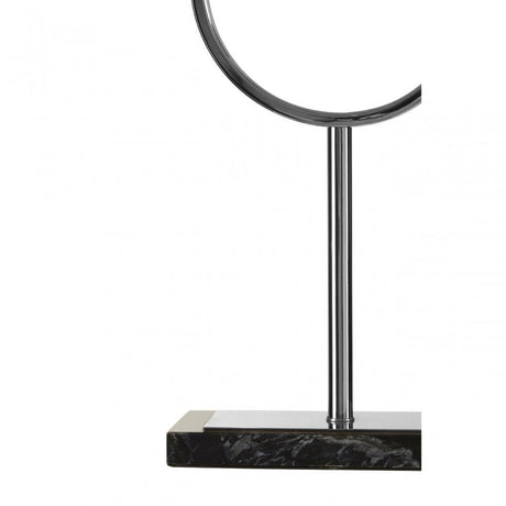 Skye Table Lamp With Stone Base, Silver