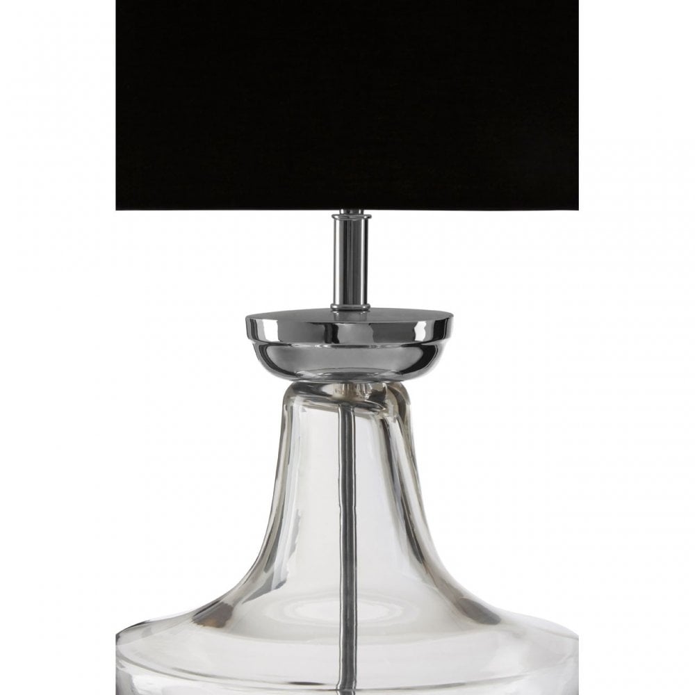 Skye Table Lamp With Clear Base, Silver