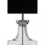 Skye Table Lamp With Clear Base, Silver