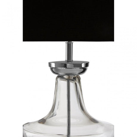 Skye Table Lamp With Clear Base, Silver