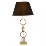 Skye Table Lamp With Dual Ring Base, Gold
