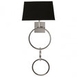 Skye Wall Light With Dual Ring Base, Silver