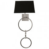 Skye Wall Light With Dual Ring Base, Silver