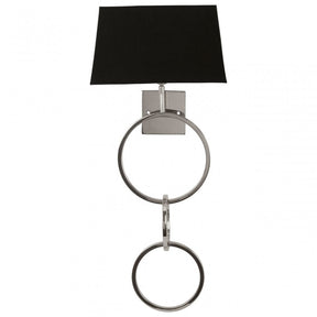 Skye Wall Light With Dual Ring Base, Silver