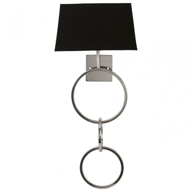 Skye Wall Light With Dual Ring Base, Silver