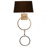 Skye Wall Light With Dual Ring Base, Silver