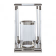 Lucita Large Silver Finish Lantern, Silver