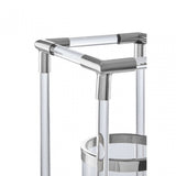 Lucita Large Silver Finish Lantern, Silver