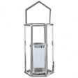 Herber Large Silver Hexagonal Lantern, Silver