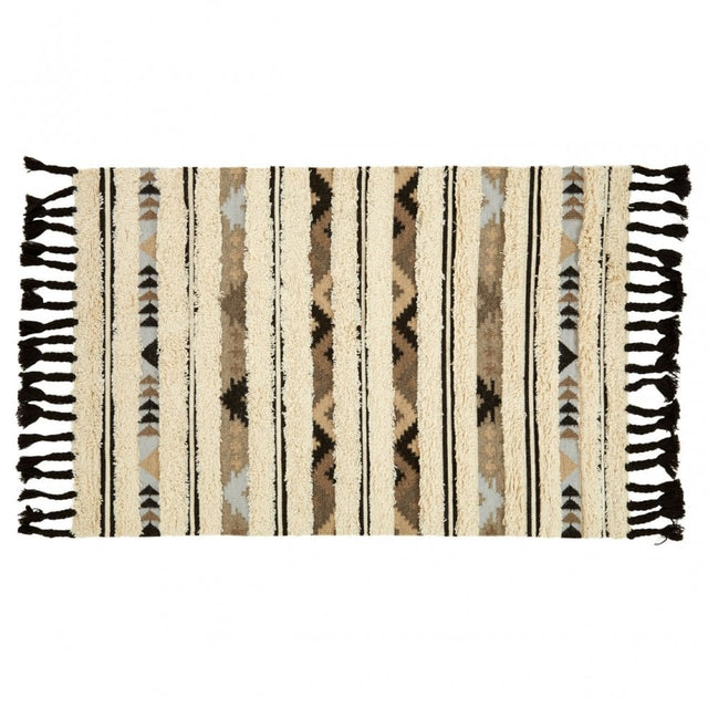 Bosie Jango Small Tribal Rug, Cream