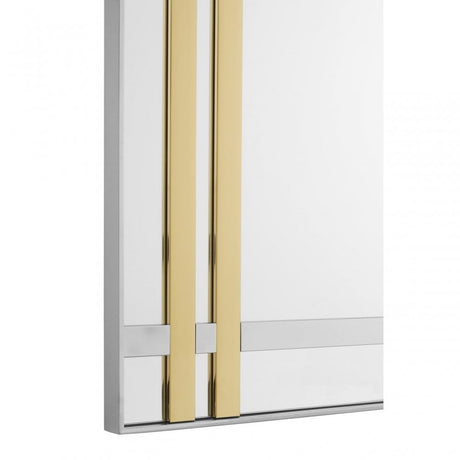 Demas Rectangular Wall Mirror, Gold