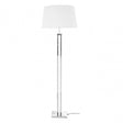 Skye Floor Lamp With Dual Rod Base, Silver