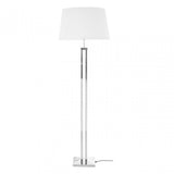 Skye Floor Lamp With Dual Rod Base, Silver