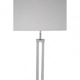 Skye Floor Lamp With Dual Rod Base, Silver