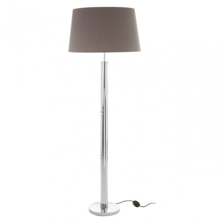 Skye Tall Floor Lamp With Tubular Base, Silver