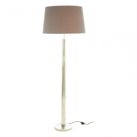 Skye Tall Floor Lamp With Tubular Base, Silver