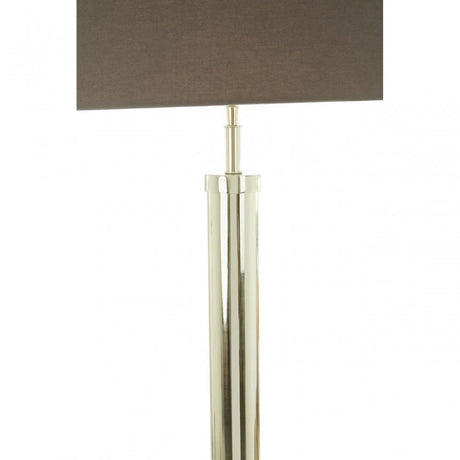 Skye Tall Floor Lamp With Tubular Base, Silver