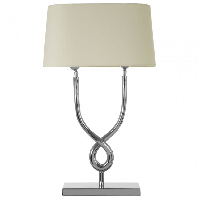 Skye Table Lamp With Cross Base, Silver
