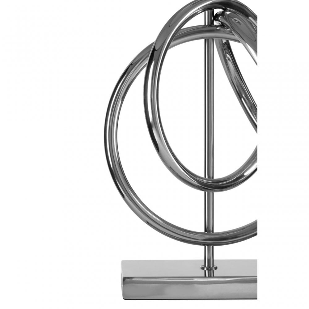 Skye Table Lamp With Banded Base, Silver