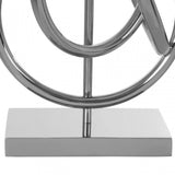 Skye Table Lamp With Banded Base, Silver