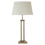 Skye Table Lamp With Dual Rod Base, Silver