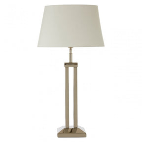Skye Table Lamp With Dual Rod Base, Silver