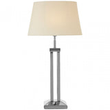 Skye Table Lamp With Dual Rod Base, Silver