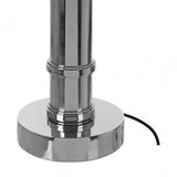 Skye Table Lamp With Wide Tubular Base, Silver