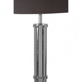 Skye Table Lamp With Wide Tubular Base, Silver