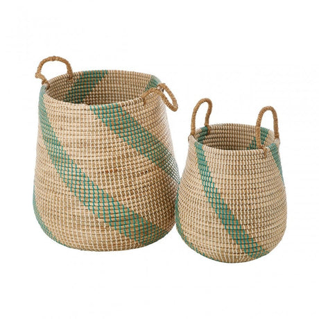 Bora Set Of 2 Seagrass Storage Baskets, Natural