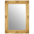 Baroque Rectangular Gold Wall Mirror, Gold