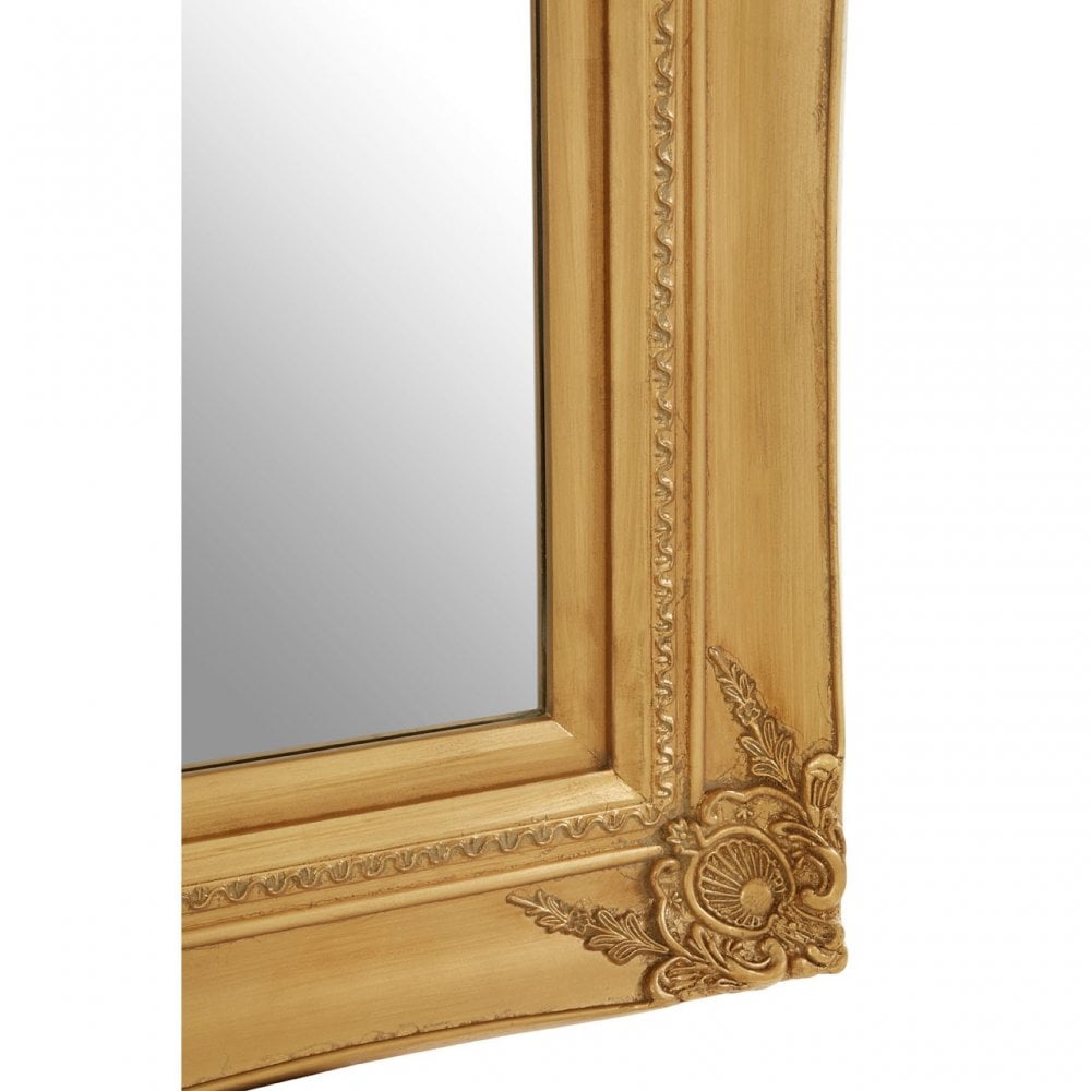 Baroque Rectangular Gold Wall Mirror, Gold