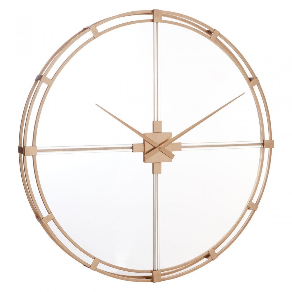 Beauly Gold Finish Wall Clock, Gold