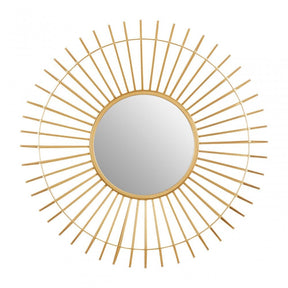 Beauly Round Wall Mirror, Gold
