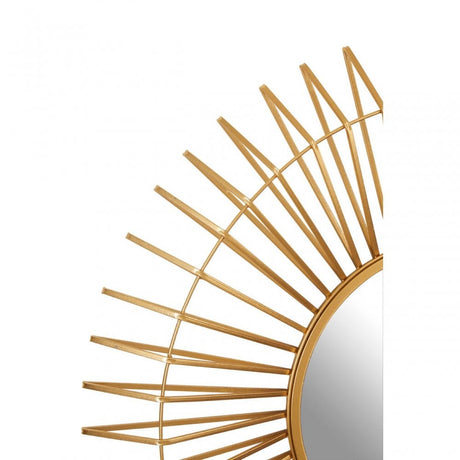 Beauly Round Wall Mirror, Gold