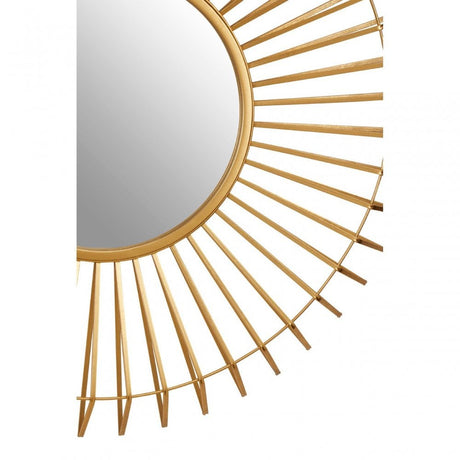 Beauly Round Wall Mirror, Gold