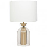 Glass / Brass Finish Table Lamp, Brass