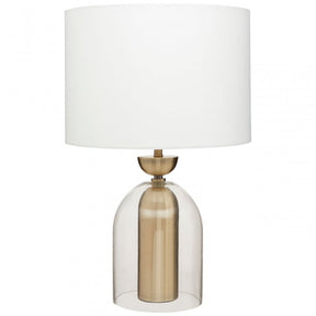 Glass / Brass Finish Table Lamp, Brass