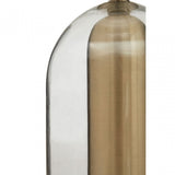 Glass / Brass Finish Table Lamp, Brass